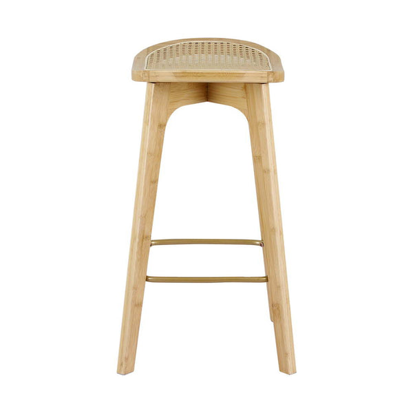 Artiss 2x Bar Stools Bamboo Rattan Stool Counter Chair Kitchen Barstools