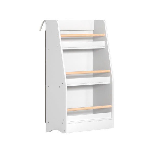 Keezi Kids Bookshelf 3 Tiers Storage Children Bookcase Organiser Display Shelf