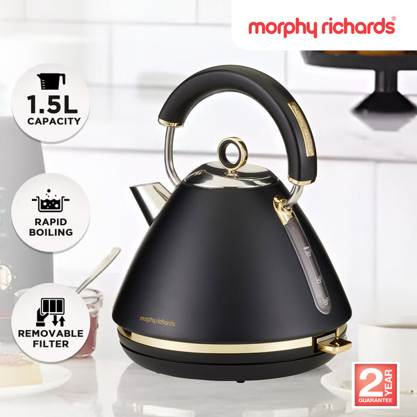 Morphy Richards Ascend 1.5l Electric Kettle - Gold/black Refurbished