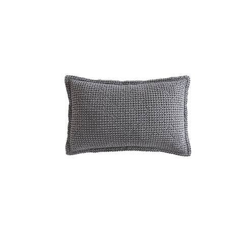 Private Collection Urban Charcoal 100% Cotton Waffle Oblong Filled Cushion