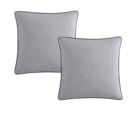 Platinum Collection Pair of Region Grey Jacquard European Pillowcases 65 x 65cm