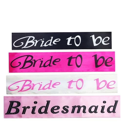 HEN'S NIGHT SASH Party Girls Wedding Bridesmaid Bridal Bride To Be Satin Sashes - Mother Of The Bride (Light Pink)