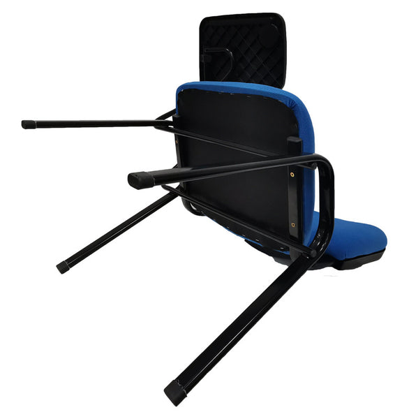 NNECN Lecture Chair with Table Top for Classroom Lecture Training Conference (Set of 6-Blue)