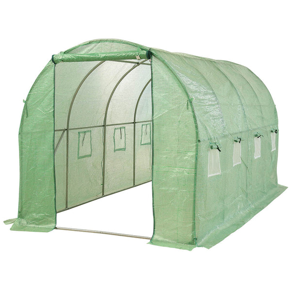 Greenhouse Plastic Cover Film Walk-in Outdoor Garden Green House Tunnel 6X3X2M