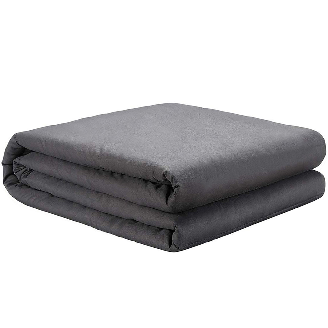 DreamZ 9KG Weighted Blanket Promote Deep Sleep Anti Anxiety Single Dark Grey