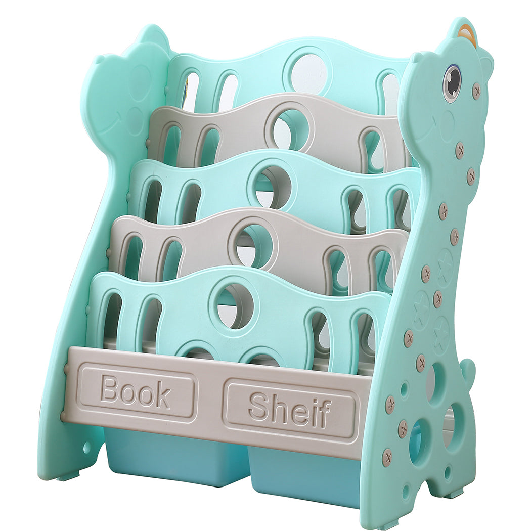 BoPeep Kids Bookshelf Bookcase Magazine Rack Organiser Shelf Children Green