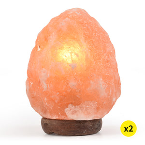 2 Pcs 3-5 kg Himalayan Salt Lamp Rock Crystal Natural Light Dimmer Switch