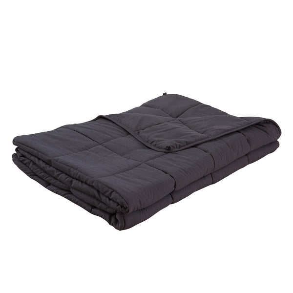 DreamZ 9KG Weighted Blanket Promote Deep Sleep Anti Anxiety Single Dark Grey