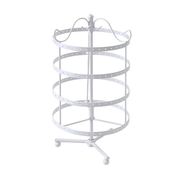 Earring Holder Stand Jewelry Display Hanging Rack Storage Metal Organizer 4 Tier White