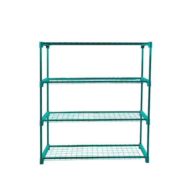 2x 4 Tier Plant Shelve Garden Greenhouse Steel Storage Shelving Frame Stand Rack