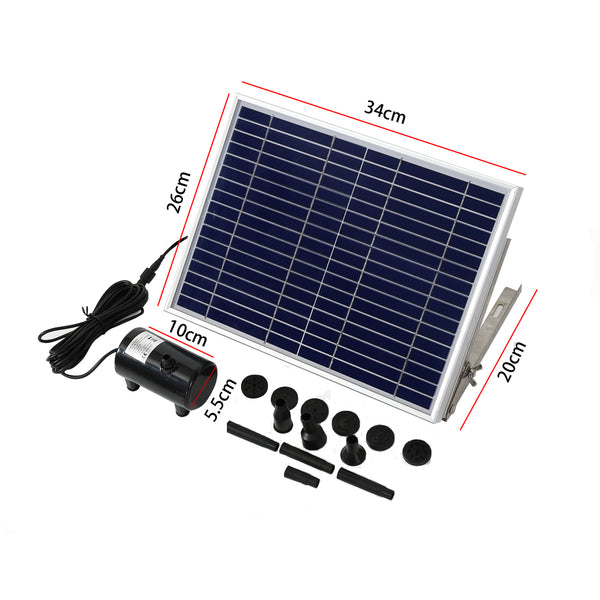 Solar Fountain Water Pump Kit Pond Pool Submersible Outdoor Garden 15W