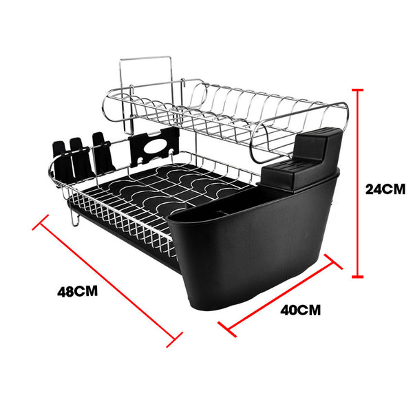 Kitchen Dish Rack Dishrack Cup Dish Drainer Plate Tray Holder