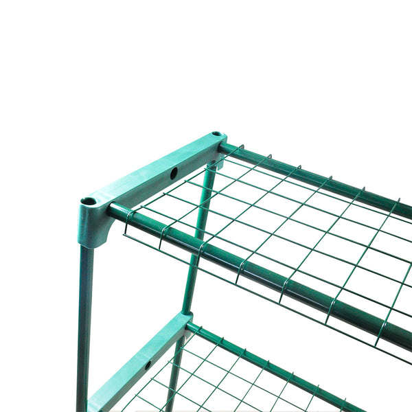 2x 4 Tier Plant Shelve Garden Greenhouse Steel Storage Shelving Frame Stand Rack