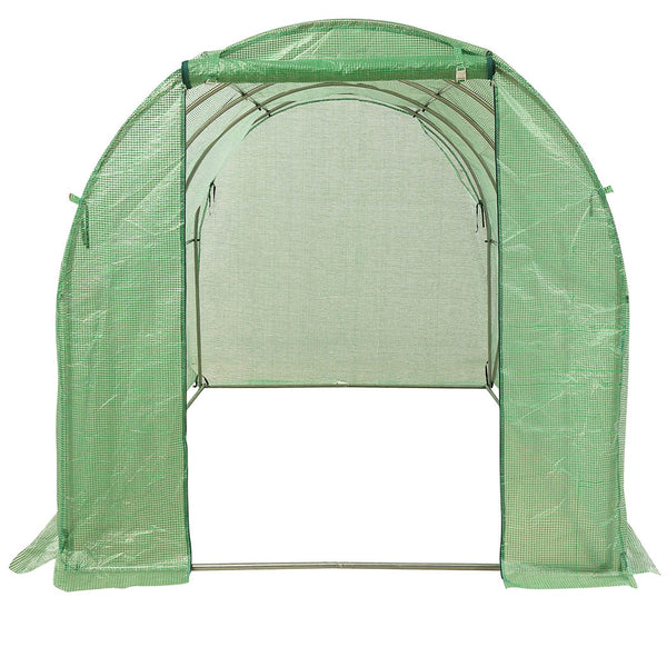 Greenhouse Plastic Cover Film Walk-in Outdoor Garden Green House Tunnel 6X3X2M