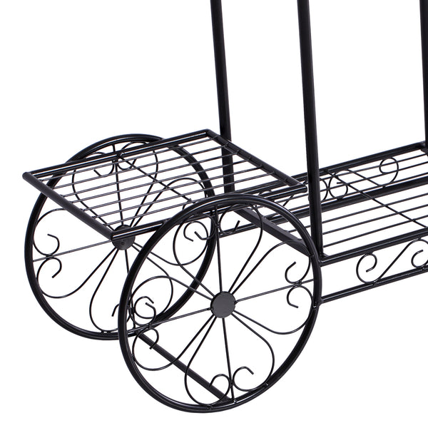 Levede Plant Stand Outdoor Indoor Metal Flower Pots Rack Corner Planter Shelf