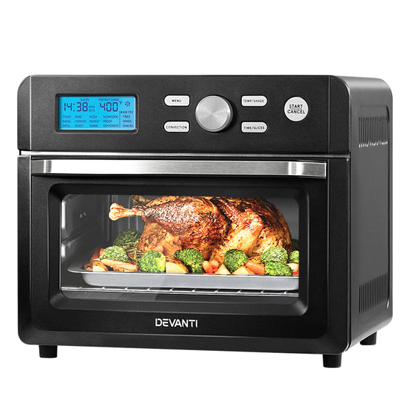 Devanti 20L Air Fryer Convection Oven LCD Fryers Kitchen Cooker Accessories