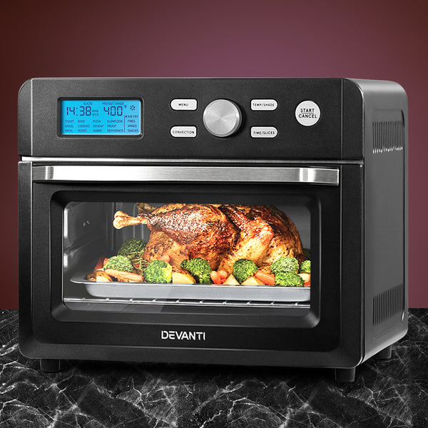 Devanti 20L Air Fryer Convection Oven LCD Fryers Kitchen Cooker Accessories