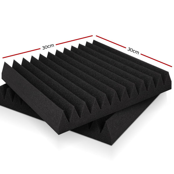 Alpha 60pcs Acoustic Foam Panels Tiles Studio Sound Absorbtion Wedge 30X30CM