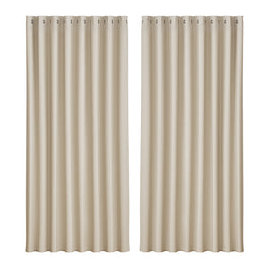 Artiss 2X Blockout Curtains Blackout Window Curtain Eyelet 300x230cm Beige