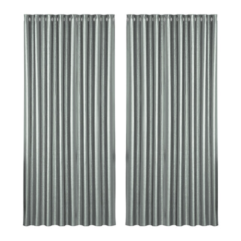 Artiss 2X Blockout Curtains Blackout Window Curtain Eyelet 300x230cm Grey