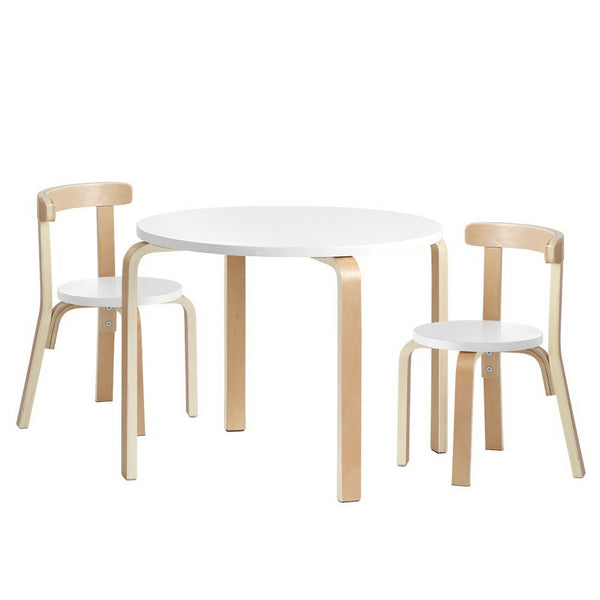 Keezi Nordic Kids Table Chair Set 3PC Desk Activity Study Play Children Modern