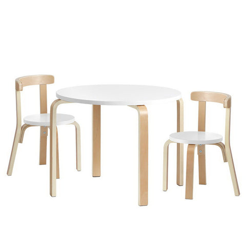 Keezi Nordic Kids Table Chair Set 3PC Desk Activity Study Play Children Modern