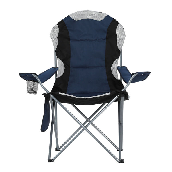 Weisshorn 2X Camping Chairs Folding Arm Chair Portable Camping Garden Fishing