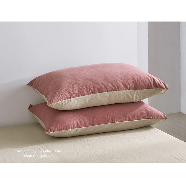 Cosy Club Sheet Set Cotton Sheets King Vanilla Rhubarb