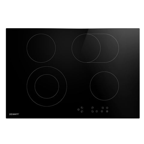 Devanti Ceramic Cooktop 77cm Electric Cooker 4 6 Burner Stove Hob Touch Control