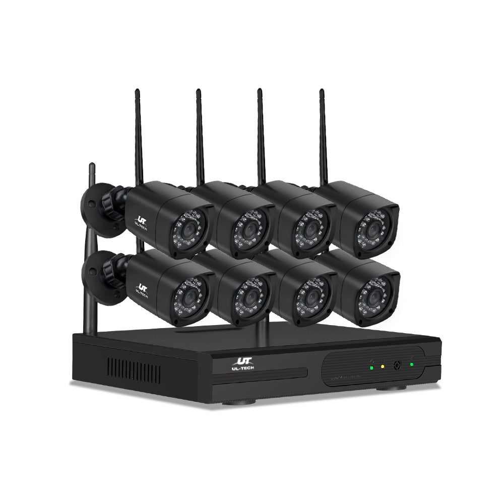 UL-TECH 3MP 8CH NVR Wireless 8 Security Cameras Set