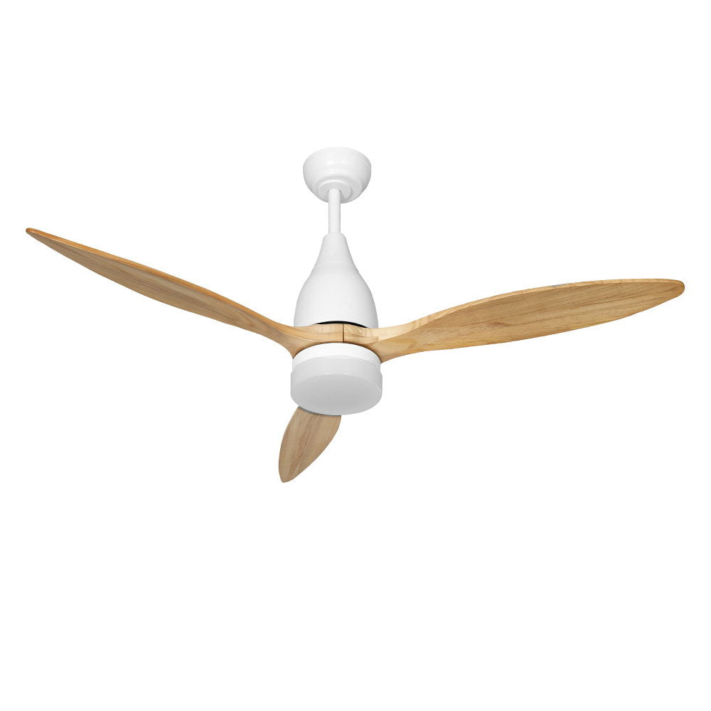 Devanti 52'' Ceiling Fan LED Light Remote Control Wooden Blades Timer 1300mm