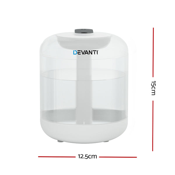 Devanti 1L Air Humidifier Ultrasonic Purifier Aroma Diffuser