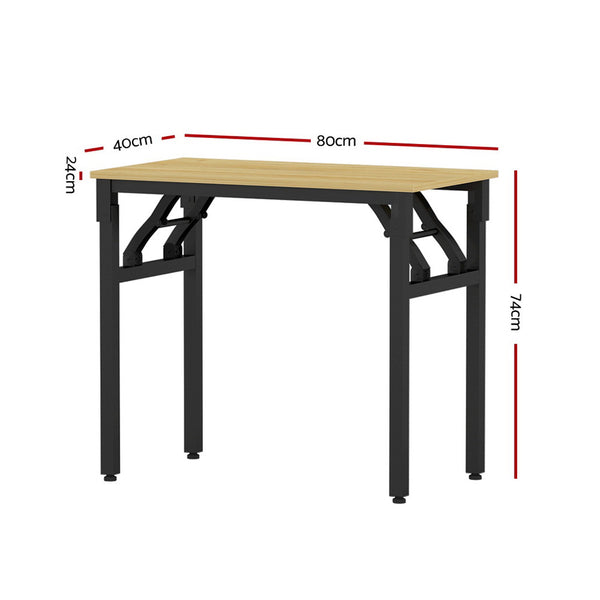 Artiss Computer Desk Laptop Table Bookshelf Desk Storage Rack Office Study Oak