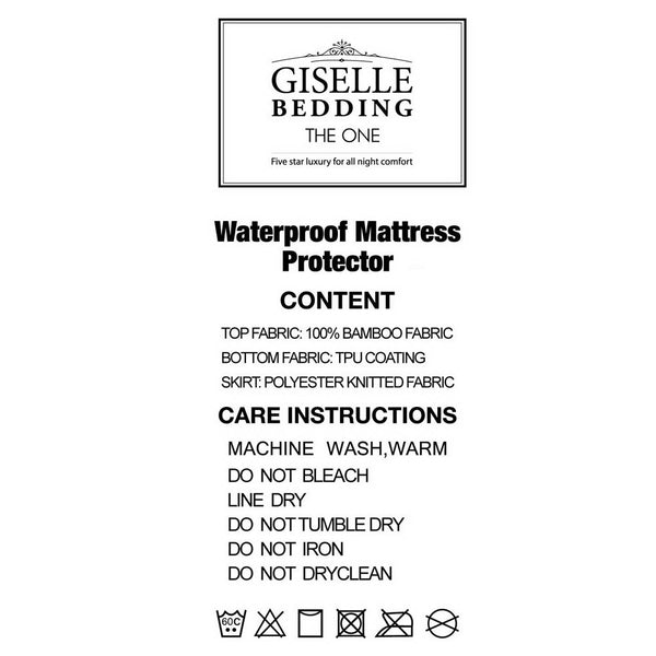 Giselle Bedding Giselle Bedding Bamboo Mattress Protector Double