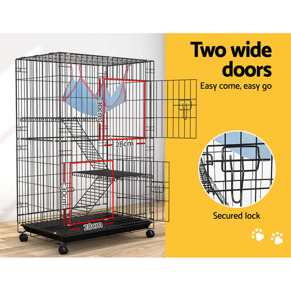 i.Pet Rabbit Cage Indoor Hutch Guinea Pig Bunny Ferret Hamster Pet Cage Outdoor