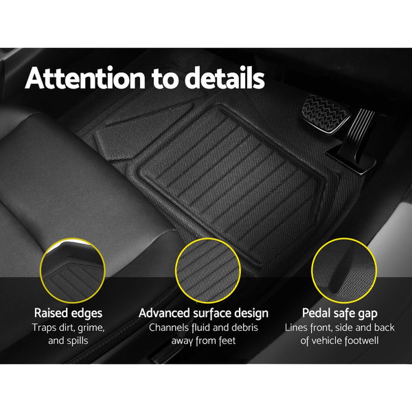 Weisshorn Car Rubber Floor Mats Front And Rear Compatible For Toyota RAV4 2019-2022