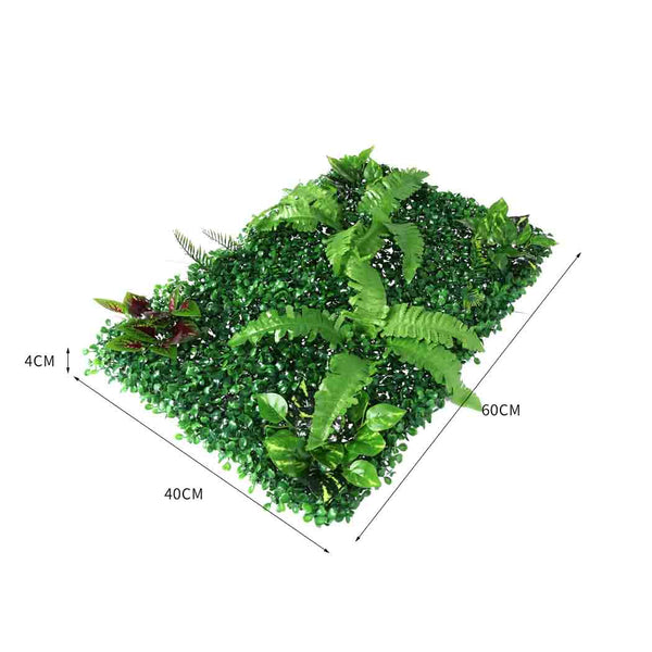 6 x Artificial Hedge Grass Plant Hedge Fake Vertical Garden Green Wall Ivy Mat Fence