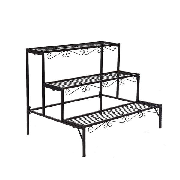 2x Levede Plant Stands Outdoor Indoor Garden Metal 3 Tier Planter Corner Shelf