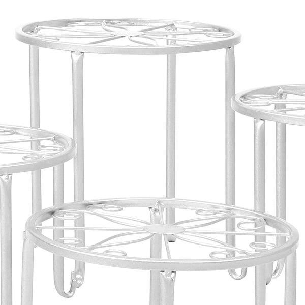 4 x Levede Metal Plant Stand Outdoor Indoor Garden Decor Flower Pot Rack White