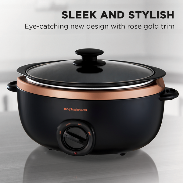 Morphy Richards 6.5l Sear & Stew Slow Cooker - Rose Gold