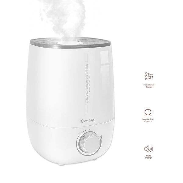 SANSAI 4.8L White Air Humidifier Ultrasonic Cool Mist