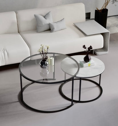 Interior Ave - Elle Luxe Black Nested Coffee Table