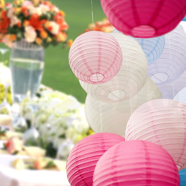 12" Paper Lanterns for Wedding Party Festival Decoration - Mix and Match Colours