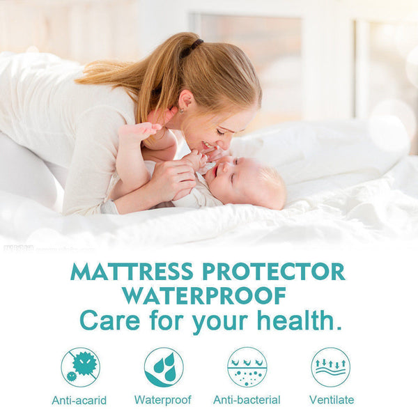 DreamZ Terry Cotton Fully Fitted Waterproof Mattress Protector in King Size