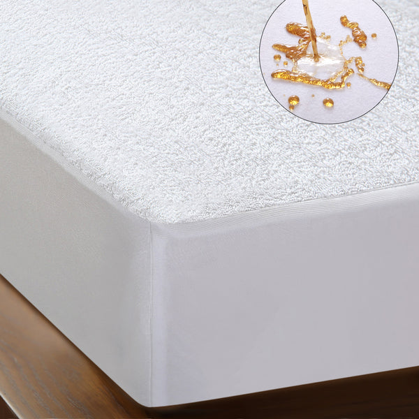 DreamZ Terry Cotton Fully Fitted Waterproof Mattress Protector in King Size