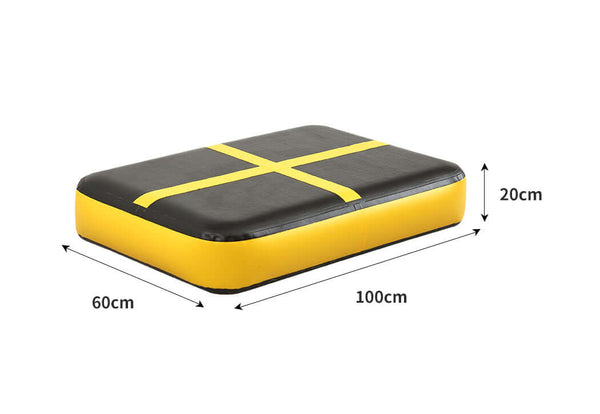 0.6M X1M Air Track Inflatable Mat Airtrack Tumbling  Air Pump Gymnastics Yellow