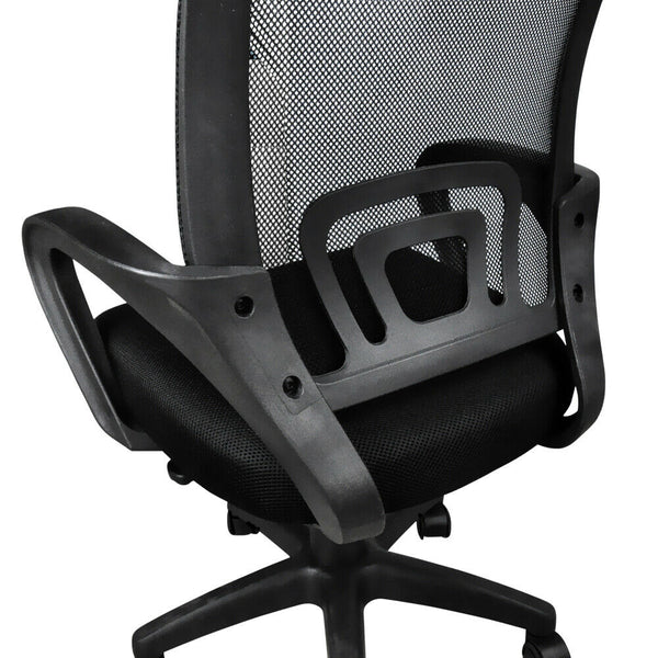 2 x Ergonomic Mesh Computer Home Office Desk Midback Task Black Adjustable Chair