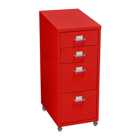 4 Tiers Steel Orgainer Metal File Cabinet With Drawers Office Furniture Red