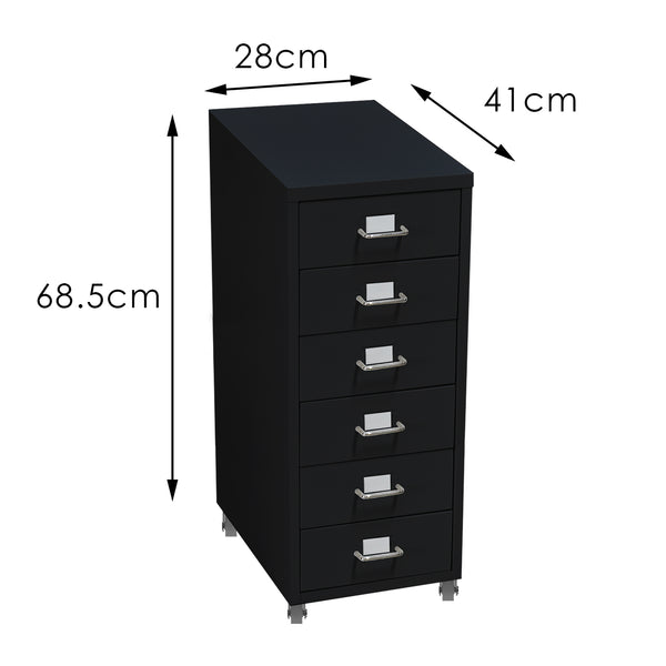 6 Tiers Steel Orgainer Metal File Cabinet With Drawers Office Furniture Black