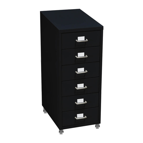 6 Tiers Steel Orgainer Metal File Cabinet With Drawers Office Furniture Black